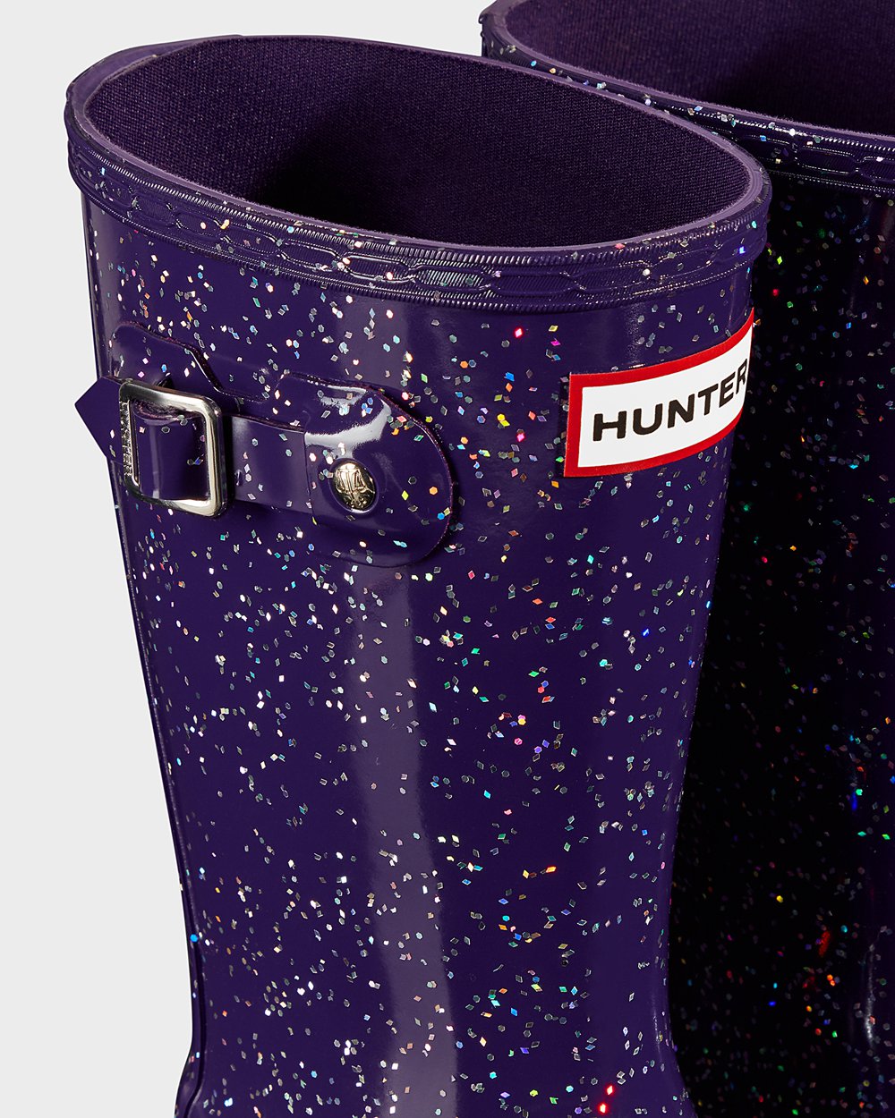 Kids Hunter Rain Boots Blue Purple - Original Big Giant Glitter - 9624180-LP